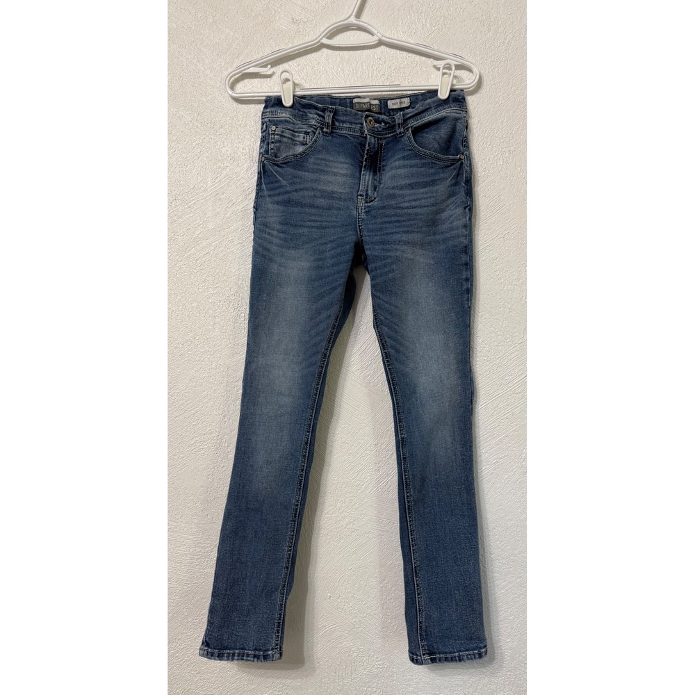 Departwest Tripp Taper Jeans Youth Size 16 Medium Wash Stretch Denim School